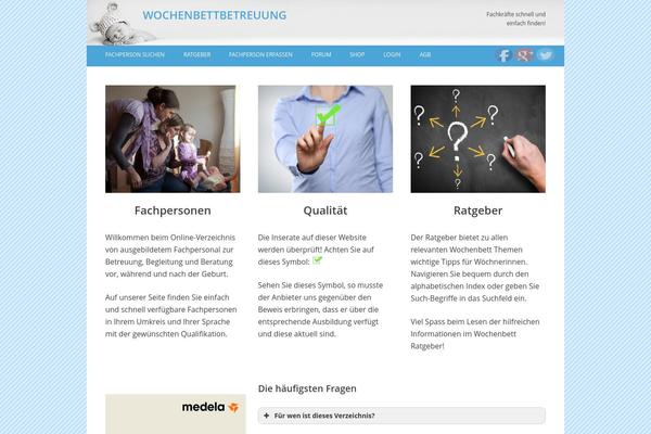 wochenbettbetreuung.ch site used Typal2woo
