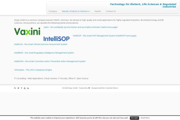 Customizr theme site design template sample
