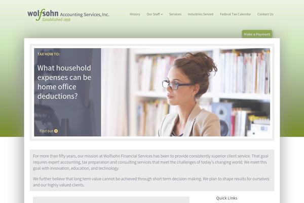 Roots theme site design template sample
