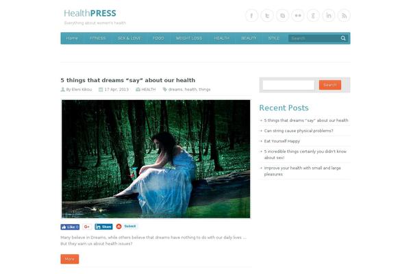 Healthpress Theme theme site design template sample