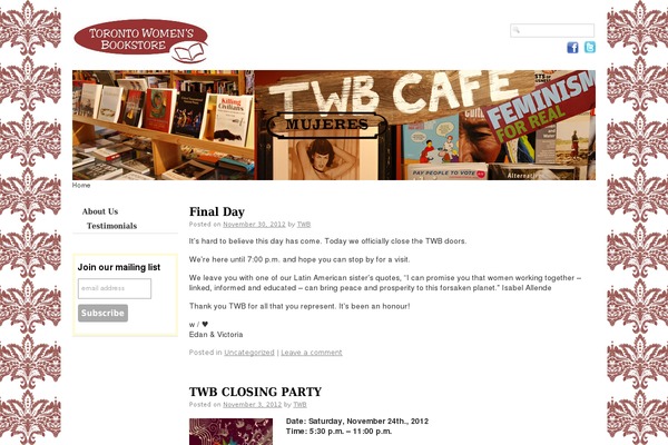 womensbookstore.com site used Twb