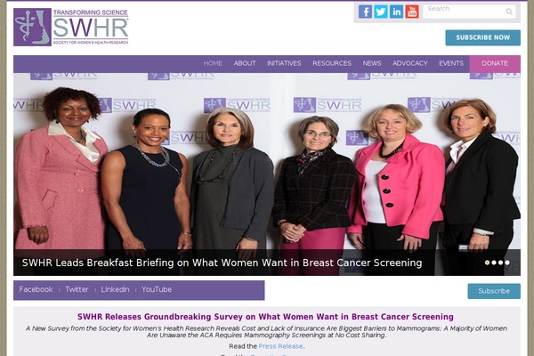 womenshealthresearch.org site used Swhr