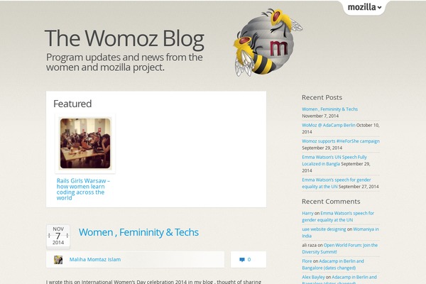 Onemozilla theme site design template sample