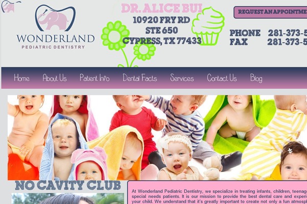 Wonderland theme site design template sample