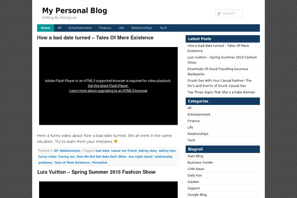 Simpleblue theme site design template sample