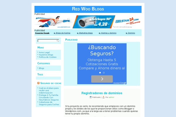 wooblogs.com site used Adsenseonthetop