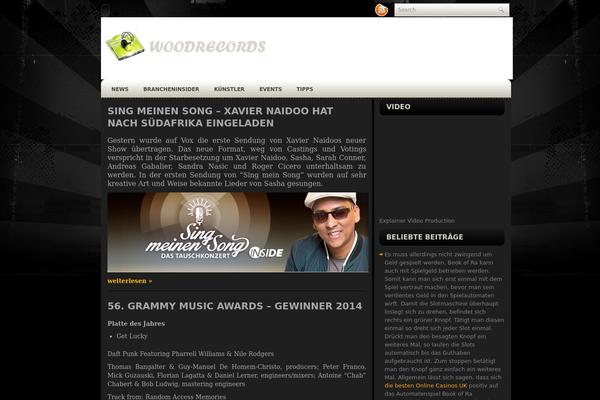 Jukebox theme site design template sample