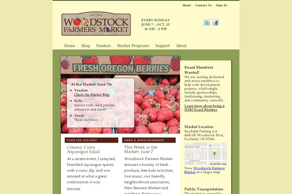 Woodstock theme site design template sample