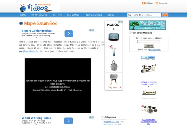 woodturningvideos.com site used Blue Lucas