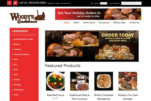 Woody theme site design template sample