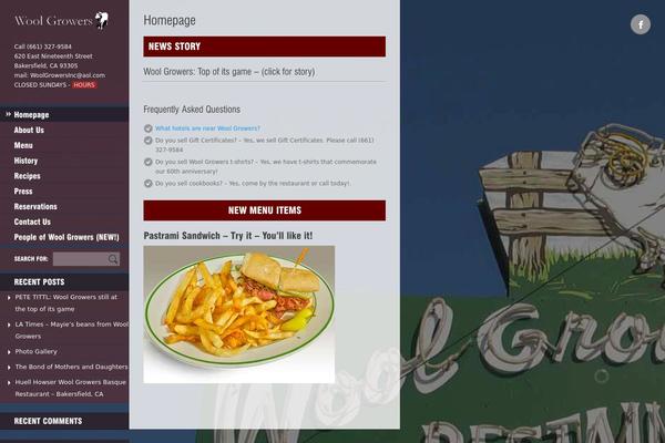 Ristorante theme site design template sample