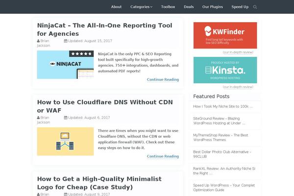Site using Novashare plugin