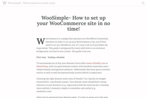 woosimple.com site used Scrawl