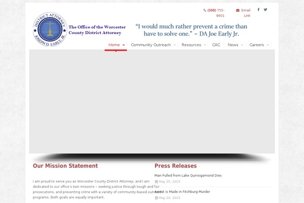worcesterda.com site used Wda