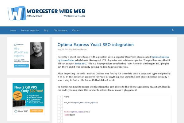 Optimizewp theme site design template sample