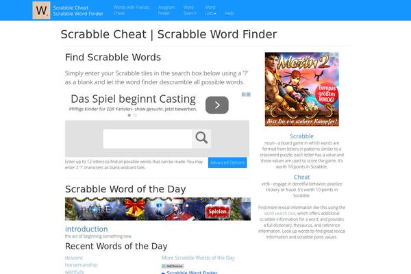Wordfinder theme site design template sample