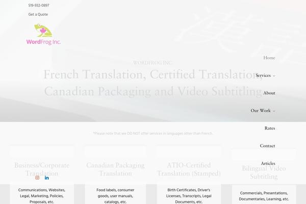 wordfrog.ca site used Astra-child-sf