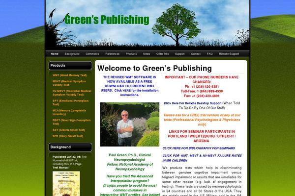 wordmemorytest.com site used Greenspublishing