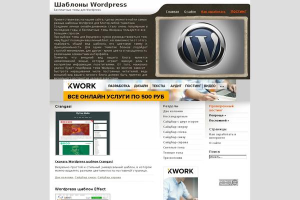 WordPress theme site design template sample