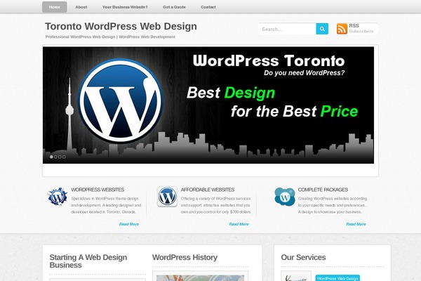 Inspire theme site design template sample
