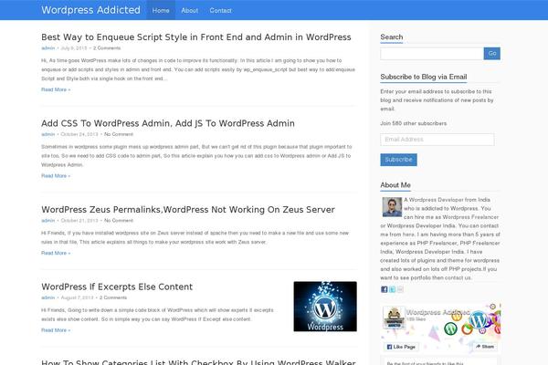 Site using About Me 3000 widget plugin