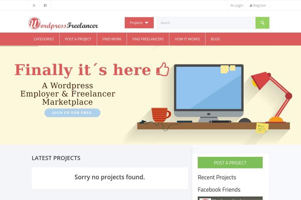 wordpressfreelancer.com site used HireBee