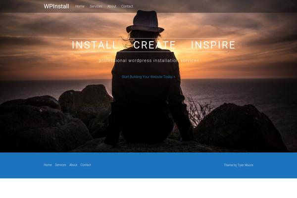 Tesseract theme site design template sample