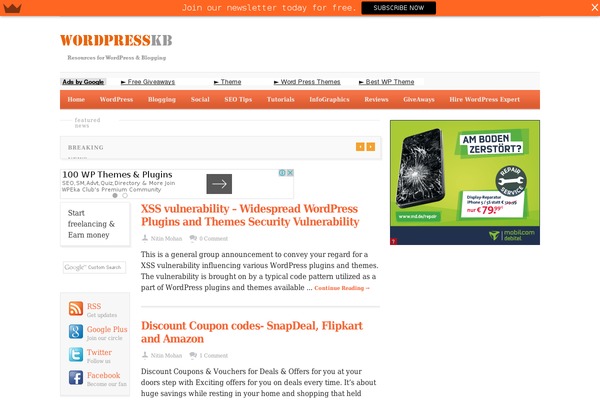 Site using Sticky Ad Bar Plugin plugin