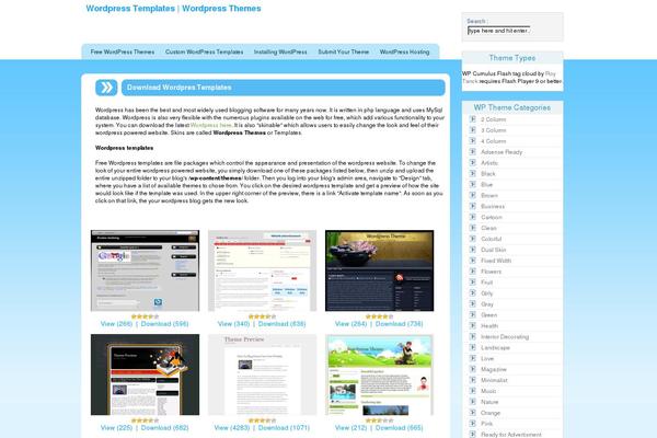 wordpresstemplates.com site used Wordpresstemplate