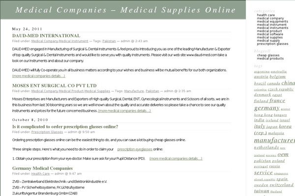 Classic theme site design template sample