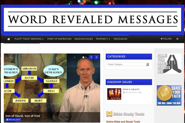 Site using Ditty News Ticker plugin