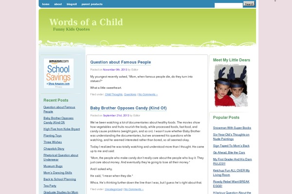 wordsofachild.com site used Digg-3-columns-10