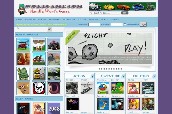 FunGames theme site design template sample