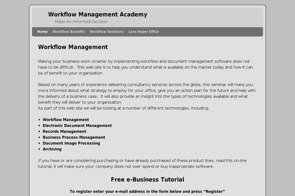 workflow-management-academy.com site used Weaver II pro