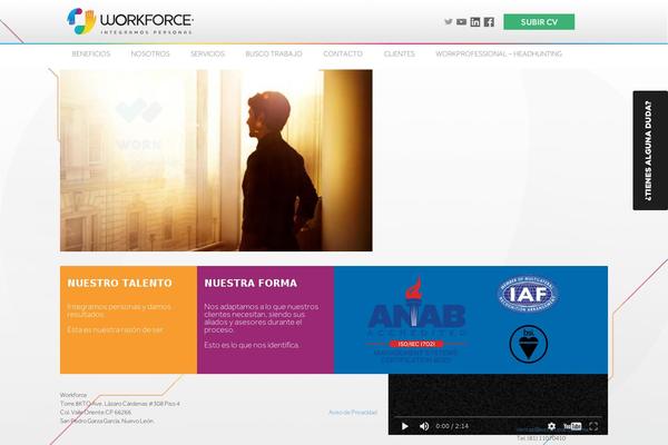 Workforce theme site design template sample