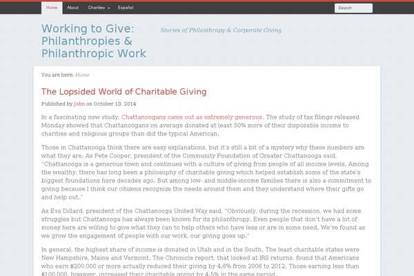 workingtogive.org site used Festive