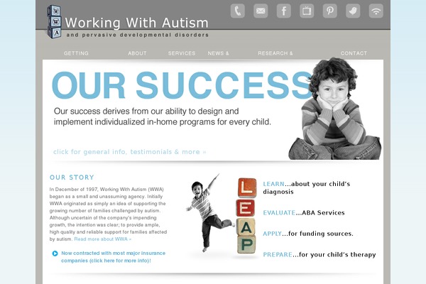 workingwithautism.com site used Wwa