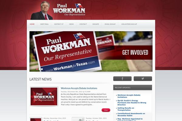 Candidate theme site design template sample