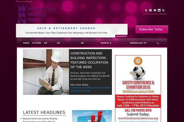 workplace-weekly.com site used Awake