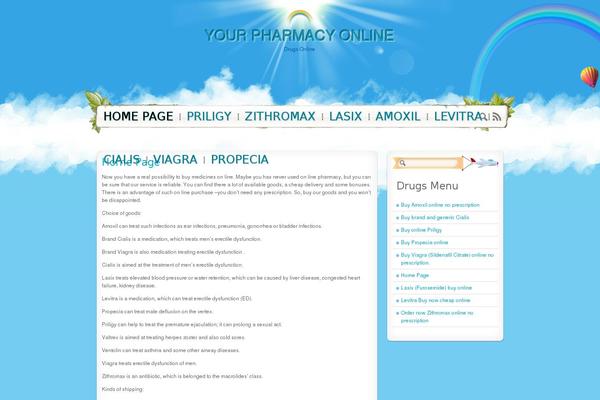 Cloudy-blue-sky theme site design template sample