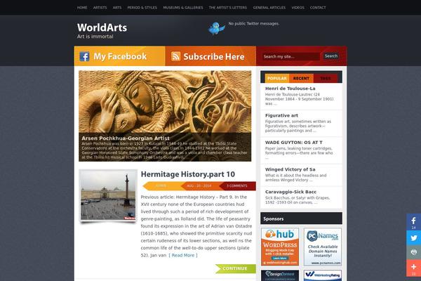 Vulcan theme site design template sample