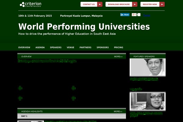 criterion-conferences theme websites examples