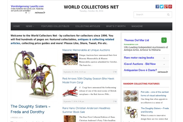 Tribune theme site design template sample