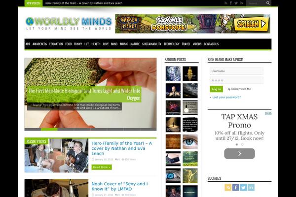 Jarida theme site design template sample