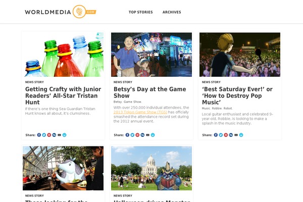 worldmedia.com site used Shaken Grid Premium