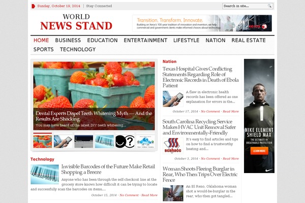 HardNews theme site design template sample