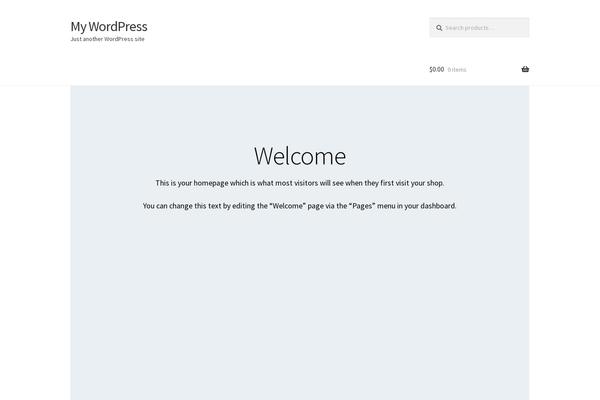 Storefront theme site design template sample
