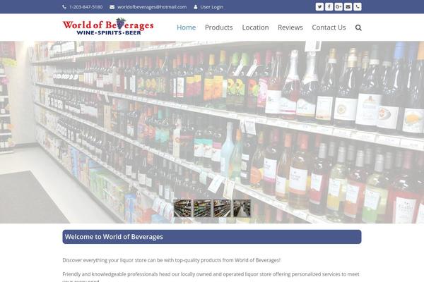 worldofbeverages.com site used Total-child-theme