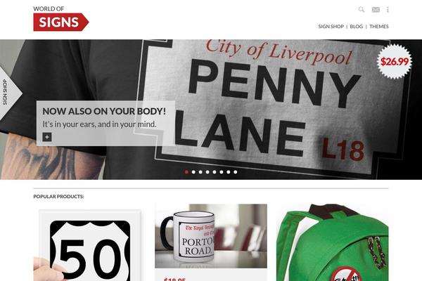 iPin theme site design template sample