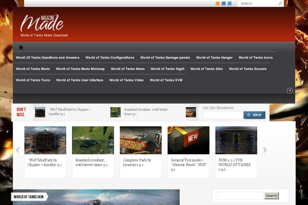 Made theme site design template sample